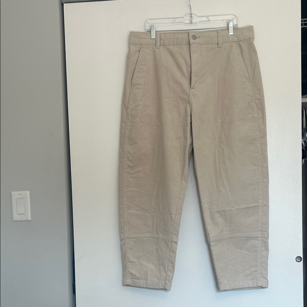 Everlane barrel leg white cords